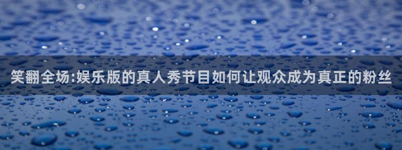 极悦开户：笑翻全场:娱乐版的真人秀节目如何让观众成为真正的粉丝